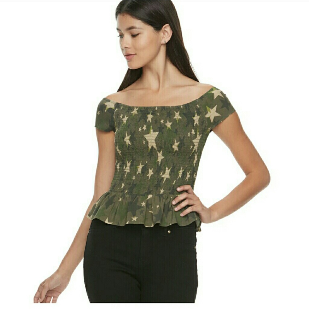 Candies smocked peplum tee